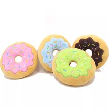 JSBLUERIDGE Donut Plush Squeaky Dog Toys Set for Small and Medium Puppy Dogs Cat - £10.14 GBP