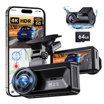 COOLCRAZY Dash Cam Front and Rear 4K Full HD Dual Dash Camera for Cars B... - $188.07