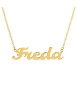 NEW PASSION SCRIPT FONT 14k Solid Gold Custom Name Necklace Personalized... - €388,19 EUR