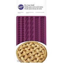 Silicone Pie Crust Impression Mold Wilton Braid Rope Pearl - £12.23 GBP