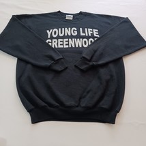 Port &amp; Company YOUNG LIFE GREENWOOD Men&#39;s Black Sweatshirt Long Sleeve S... - €10,66 EUR