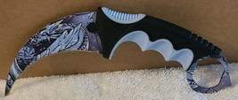 PLAGUE ICE DRAGON FANTASY MYTHICAL KARAMBIT KNIFE WITH SHEATH - $18.91