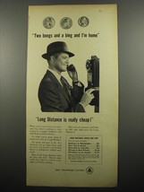 1955 Bell Telephone System Ad - Two bongs and a bing and I&#39;m home - £14.61 GBP