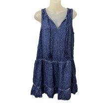 Nic+Zoe Double Gauze Tiered Midi Dress Women&#39;s Blue Petite M NWT $158 - £31.11 GBP