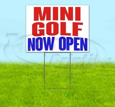 Mini Golf Now Open Yard Sign Corrugated Plastic Bandit Lawn Decorations - £22.52 GBP+