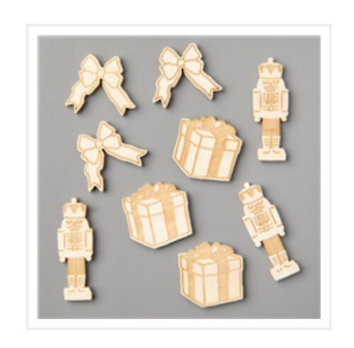Stampin Up Christmas Around The World Wooden Embellishments 24 Pcs NEW RETIRED - $9.99
