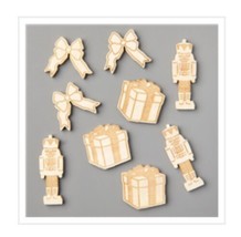 Stampin Up Christmas Around The World Wooden Embellishments 24 Pcs NEW RETIRED - £7.82 GBP