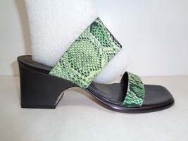 Pancaldi Size 7 AA Narrow P9984 Green Black Heels Sandals New Womens Shoes - $137.61