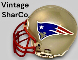New England Patriots Authentic Vintage Original Sharco Mini Football Helmet - £61.91 GBP