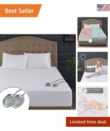 Ultimate King Size Heated Mattress Pad with 20 Settings for Couples' Comfort - $224.99