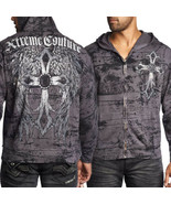 Xtreme Couture Superior Heist Celtic Cross Wing UFC MMA Men Zip Hoodie G... - £42.60 GBP