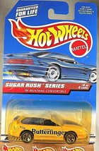 1998 Hot Wheels #744 Sugar Rush Series-Butterfinger 4/4 &#39;96 Mustang Convertible - £5.86 GBP
