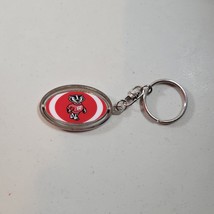 NCAA Wisconsin Badgers College Sports Keychain Middle Spinner Metal 4.5&quot; - £7.73 GBP