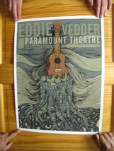 Eddie Vedder 2011 PARAMOUNT Oakland Signed &amp; Numbered 2011 Mint Screen Silk P... - £353.44 GBP