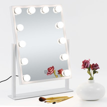 Hollywood Makeup Lighted Vanity Mirror With Lights Bulb Dimmer Tabletop Or Wall - £52.15 GBP