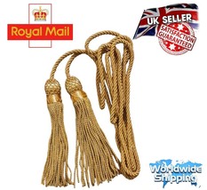 Banner/Standard &quot;3 meter Cord&quot; &amp; &quot;20 CM&quot; Tassles Bullion Gold Tassels Ch... - £16.87 GBP