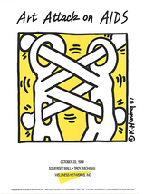 Keith Haring Art Attack On Aids, 1988 - £1,187.04 GBP