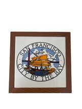 Vintage San Francisco City by the Bay Ceramic Tile Trivet Wall Plaque Sa... - $13.50