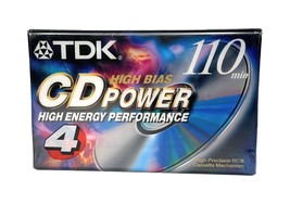 New Sealed TDK CD Power 110 Min 4 Pack Audio Cassettes High Bias IECII T... - £18.23 GBP