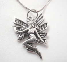 Magical Garden Fairy 925 Sterling Silver Pendant - £8.62 GBP