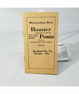 1925 Banner Steel Fence Posts Memorandum Book American Steel and Wire - $9.78