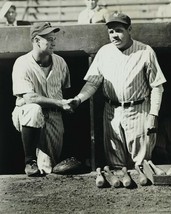 Babe Ruth &amp; Lou Gehrig 8X10 Photo New York Yankees Ny Baseball Picture Shaking - £3.89 GBP