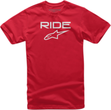 Alpinestars Mens Ride 2.0 T-Shirt Tee Shirt Red/White M - £17.60 GBP