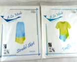 A&#39; La Mode pattern Truffle Top &amp; Strudel Skirt Uncut Extra small tp Extr... - $10.39