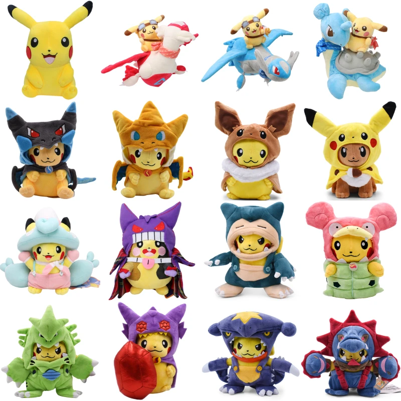 29 Styles Pokemon Pikachu Cosplay Plush Toys Charizard Mimikyu Snorlax Latios - £9.59 GBP+