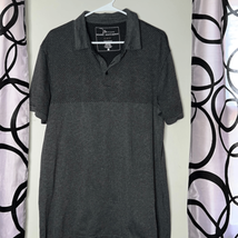 Marc Anthony Heathered Gray &amp; Black Slim Fit Polo Shirt XL - £11.53 GBP