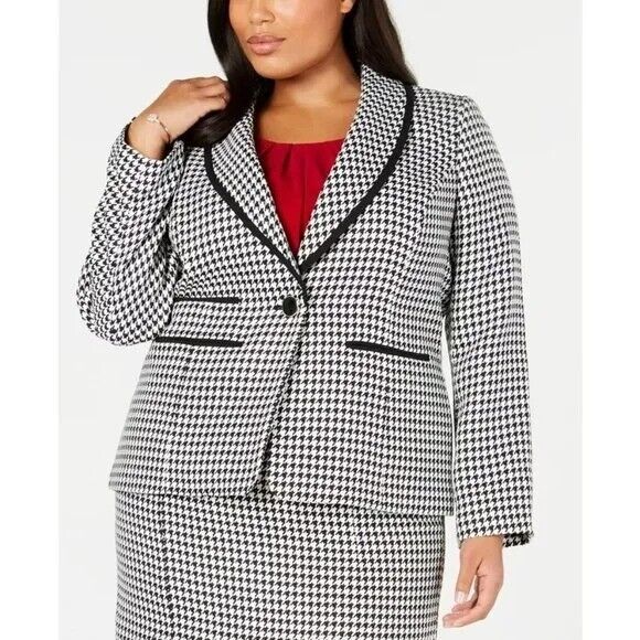 Kasper houndstooth jacket hot sale