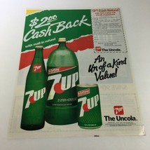 VTG Retro 1985 The Seven-Up Company 7-Up $2 Cashback Print Ad Coupon - £15.14 GBP