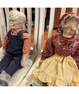 VINTAGE William Wallace Jr. Artist Porcelain Dolls Grandpa Tom &amp; Grandma... - $287.73 CAD