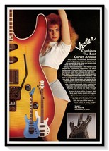 Vester Guitars Sexy Curves Print Ad Vintage 1989 Magazine Advertisement - $9.70