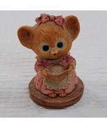 Vintage Enesco Miceville Mrs. Shopmouse Shop Mouse girl mini miniature f... - €16,28 EUR