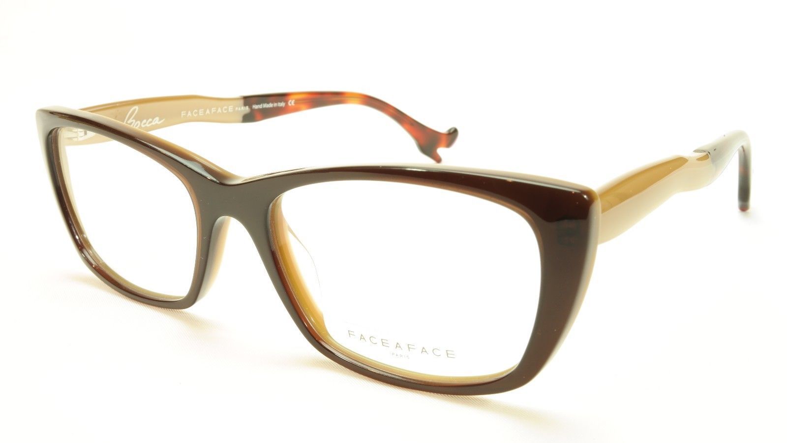 Authentic Face A Face Bocca Sexy 2 Col 080 Chestnut Beige Tortoise Eyeglasses - £339.78 GBP