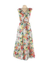 NWT J.Crew Ruffle-front Maxi in Ratti Island Botanical Print Cotton Dress 8 - £135.45 GBP