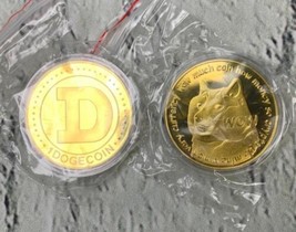 2PCS Gold coin Commemorative Coin Gold Plated Coin - £18.98 GBP