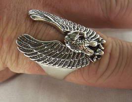 FLYING EAGLE BIKER RINGS BR111 jewelry bird HEAVY  ring bikers fashion j... - $161.87 MXN
