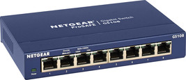 NETGEAR - 8-Port 10/100/1000 Gigabit Ethernet Unmanaged Switch - Blue - £63.98 GBP