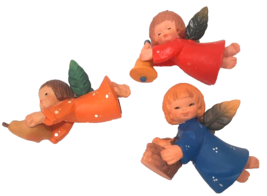 Vintage Toriart Anri Ferrandiz Angel Christmas Ornaments Italy Set of 3 Italian - £13.29 GBP