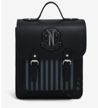 Wednesday The Addams Family Nevermore Academy Mini Backpack New In Hand - £54.48 GBP