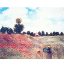 Unframed Picture Poppy Field g7956 DOLLHOUSE Miniature - $2.59