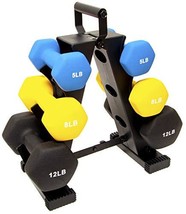 BalanceFrom Colored Neoprene Coated Dumbbell Set with Stand, multi - £173.05 GBP