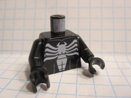 Lego part #973pb1622c01: Spider-Man Black Suit Torso w/ Muscles, Spider Emblem - £1.93 GBP