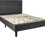 Grey, Full Zinus Lottie Upholstered Platform Bed Frame With Mattress Fou... - $245.96