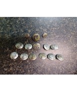 Lot Vintage Marching Band Uniform Buttons Silver Tone Waterbury Conn - $54.25 CAD
