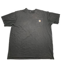 Carhartt T-Shirt Mens 3XL Tall  Black Original Fit Front Pocket - $12.30