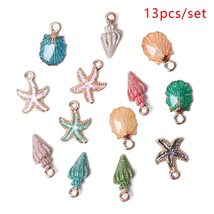 13Pcs/Set DIY Earring Craft Making Necklace Handmade Accessories Sea Shell Conch - £7.49 GBP