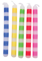 Assorted Striped Candles - £27.97 GBP